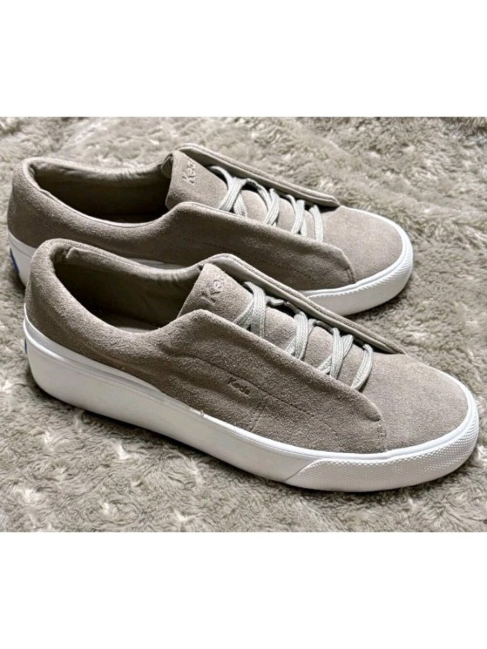 Keds Center III Beige Suede Slip On Sneaker Shoes  Womens Size 8. NEW